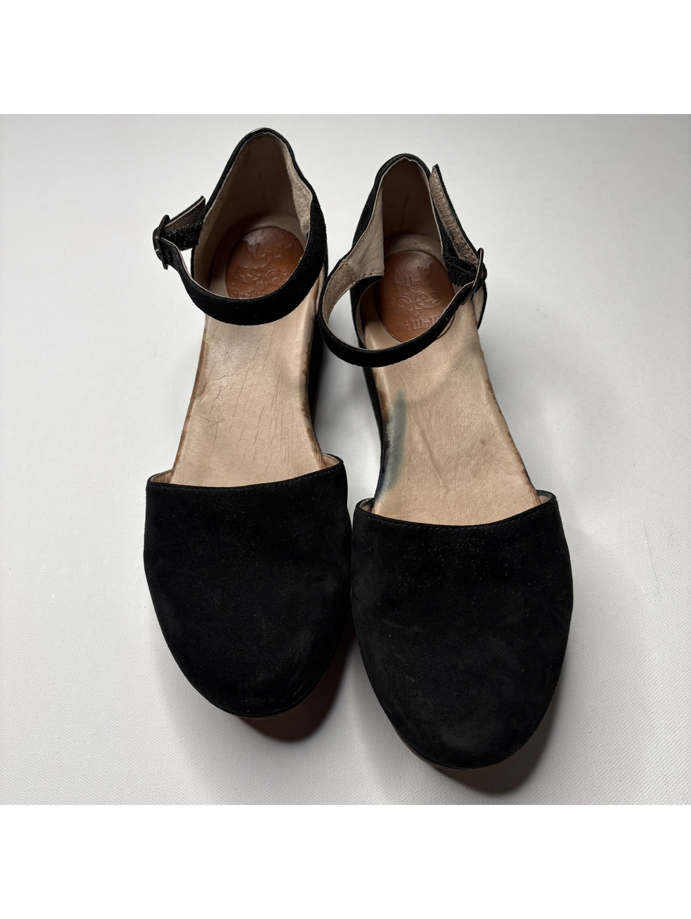 Gee Wawa Black Suede Espadrille Wedge Sandals 9M